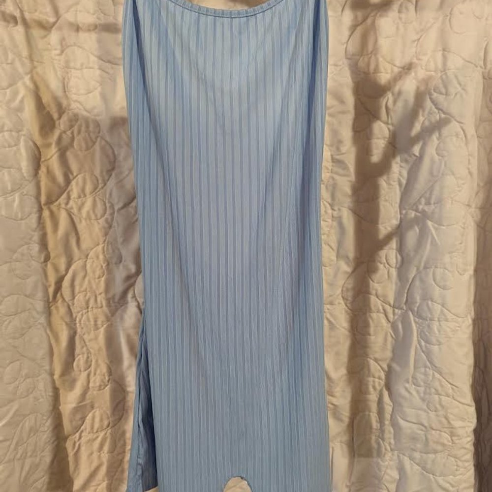 Blue Backless Romper